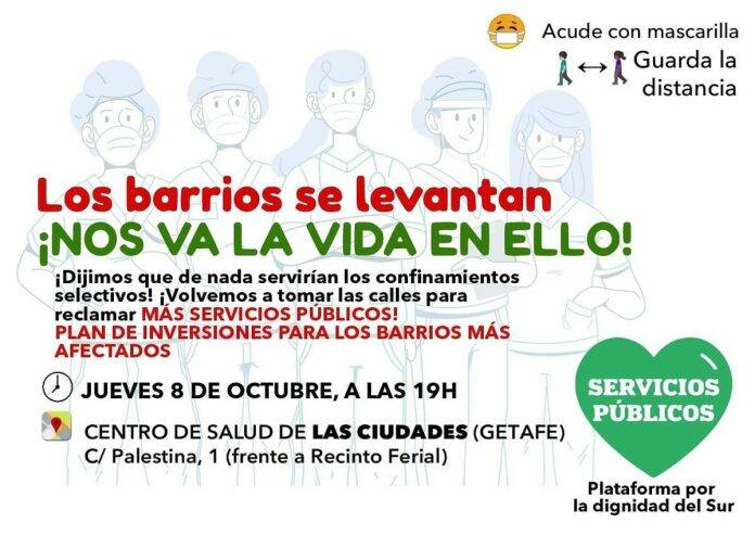 Convocatoria de protesta este jueves en Getafe por 