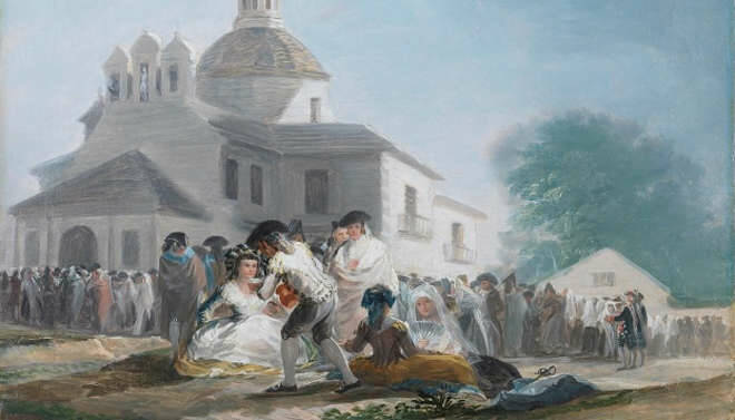 La verbena de San Isidro: la romería que fascinó a Francisco de Goya 6 La verbena de San Isidro: la romería que fascinó a Francisco de Goya la ermita de san isidro el dia de la fiesta. detalle. 1788. francisco de goya. museo del prado