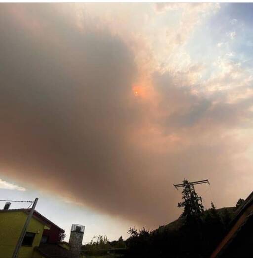 El humo del incendio de Ávila llega a Collado Villalba