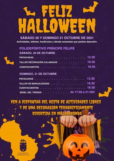 Majadahonda celebra Halloween con actividades y sorpresas para toda la familia Cartel A3 POLIDEPORTIVO
