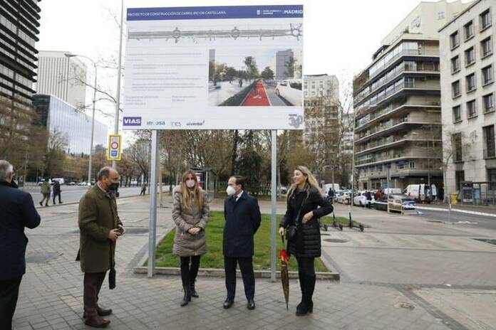 Madrid pone en marcha la construcción de un carril bici que unirá Nuevos Ministerios con Plaza de Castilla 57A1670 CarrilBici obras 1