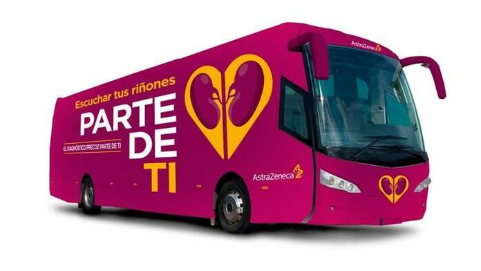 Astrazeneca hará pruebas diabéticas y renales gratis en Madrid Astrazeneca bus