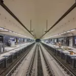 Imágenes de una estación en obras.
