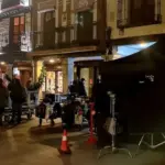 Rodaje de 'Berlín 2' en la Plaza de Cervantes de Alcalá de Henares